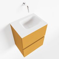 Toiletmeubel Mondiaz Ada | 40 cm | Meubelkleur Ocher | Lex wastafel Talc Links | Zonder kraangat