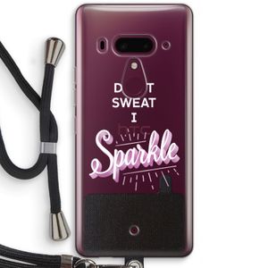 Sparkle quote: HTC U12+ Transparant Hoesje met koord