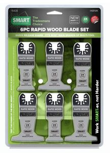 SMART blades UN TRA 6st Blad hout fijn gsn Assorti voor multitool