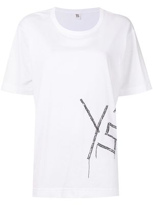 Y's t-shirt à logo imprimé - Blanc