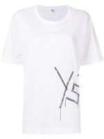 Y's t-shirt à logo imprimé - Blanc