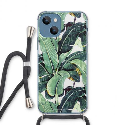 Bananenbladeren: iPhone 13 Transparant Hoesje met koord