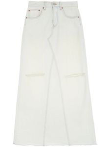 MM6 Maison Margiela jupe en jean à coupe longue - Blanc