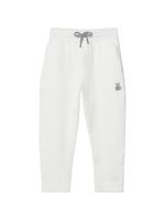 Brunello Cucinelli Kids pantalon de jogging à motif Teddy Bear - Blanc - thumbnail