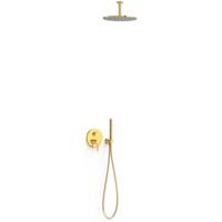Regendouche set Tres Study | Inbouw | Mengkraan | 2-weg | Rond | 24k Goud glans