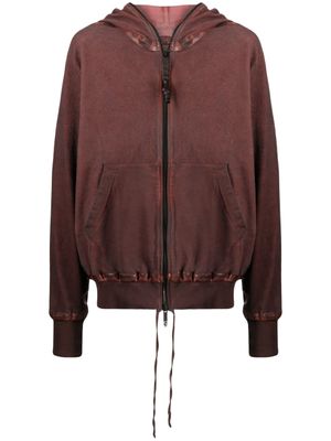 Isaac Sellam Experience veste zippée en coton biologique - Rouge