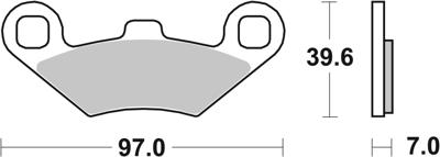 BREMBO Remblokken, voor de moto, Scooter Gesinterd Metaal 07104XS