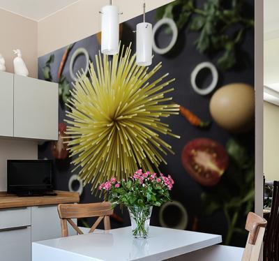 Keuken fotobehang koken spaghetti