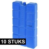 Koelelement blok van 750 gram - 10x - blauw - kunststof - voor koelbox en koeltas