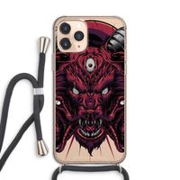 Hell Hound and Serpents: iPhone 11 Pro Transparant Hoesje met koord