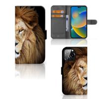 iPhone 14 Pro Max | Telefoonhoesje | Met pasjeshouder | Leeuw