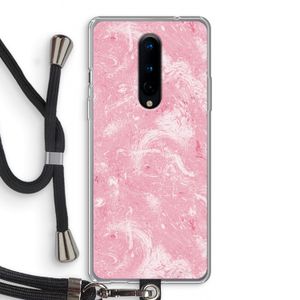 Abstract Painting Pink: OnePlus 8 Transparant Hoesje met koord