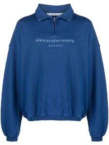 Alexander Wang sweat en coton à logo brodé - Bleu