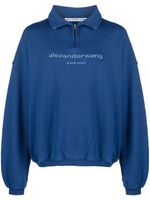 Alexander Wang sweat en coton à logo brodé - Bleu - thumbnail