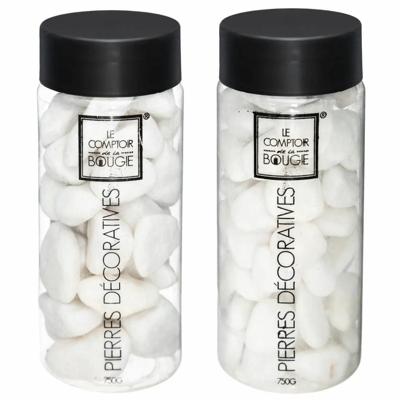 Atmosphera Decoratie hobby stenen - wit - groot en middelgroot - 750 gr - Aquarium en vazen vulling Atmosphera Decoratie hobby stenen - wit - groot en middelgroot - 750 gr - Aquarium en vazen vulling