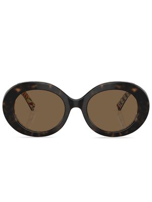 Dolce & Gabbana Eyewear lunettes de soleil Carrerino à monture ronde - Vert