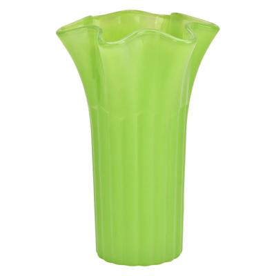 Atmosphera Bloemenvaas - groen - D16 x H25 cm - glas - hoge vaas
