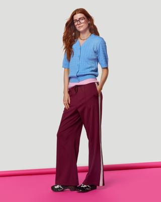 HEMA Damesbroek Dahlia Relaxed Fit Bordeauxrood (bordeauxrood)
