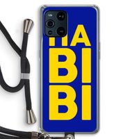 Habibi Blue: Oppo Find X3 Transparant Hoesje met koord