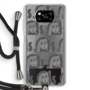 Cats: Xiaomi Poco X3 NFC Transparant Hoesje met koord