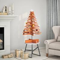 Kerstdecoratie kerstboom 100 cm massief grenenhout wasbruin Kerstdecoratie kerstboom 100 cm massief grenenhout wasbruin