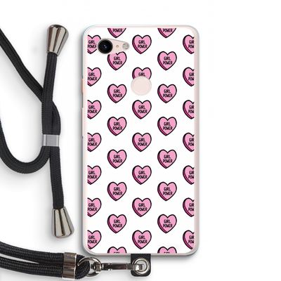GIRL POWER: Pixel 3 XL Transparant Hoesje met koord