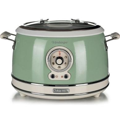 Ariete Retro Slowcooker & Rijstkoker - Groen Ariete Retro Slowcooker & Rijstkoker - Groen
