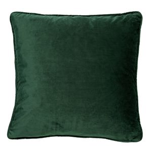 Dutch Decor - FINN - Sierkussen 60x60 cm - velvet - effen kleur - Mountain View - donkergroen