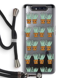 Sansevieria: Samsung Galaxy A80 Transparant Hoesje met koord