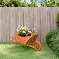 VidaXL Plantenbak kruiwagen 128x45,5x43 cm massief vurenhout