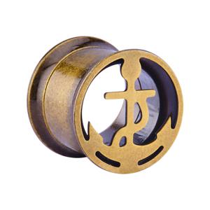 Tunnel met Anchor Design Chirurgisch staal 316L Tunnels & Plugs