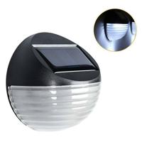 2 stuks zonne-energie licht sensor 6 energiebesparende lamp LED muur licht buiten tuin hek waterdichte lamp nachtlampje (wit)