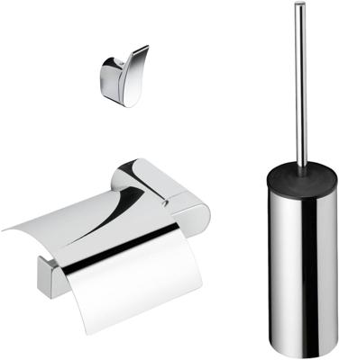 Geesa Wynk toilet accessoireset 3-in-1 Chroom
