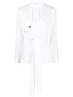 DESTREE chemise en coton Hans à taille nouée - Blanc