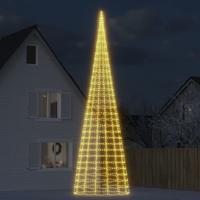 VidaXL Led-kerstboom aan vlaggenmast 3000 leds warm wit 800 cm