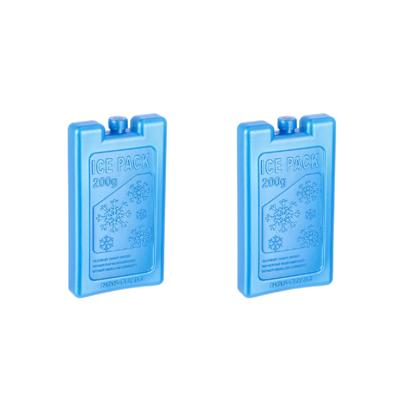 Ice Pack Koelelementen - 2x - blauw - 200 gram - 8 x 15 cm - Koelblokken - voor koeltas/koelbox