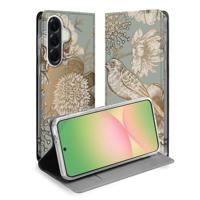 Samsung Galaxy A57 | Book Cover | Vintage Bird Flowers