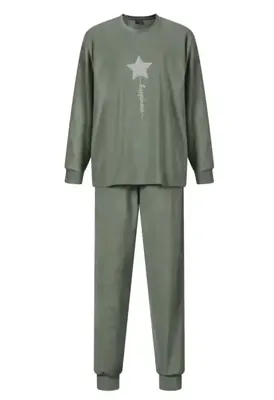 Badstof dames pyjama - Stars - Warme winter pyjama met boordjes