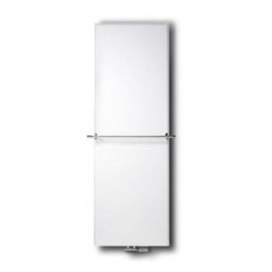 Vasco Flat V Line paneelradiator vlak type 21 500x1800mm 1400W aansluiting 8008 wit structuur 112980500180080080600-0000