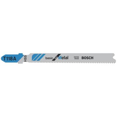 Bosch Accessories 2608631964 Decoupeerzaagblad T 118 A, Basic for Metal, verpakking van 100 stuks 100 stuk(s)