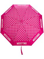 Moschino parapluie à imprimé monogrammé - Rose - thumbnail