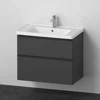 Badkamermeubelset Duravit D-Neo Wastafel Keramiek 80x48x62.5 cm Mat Grafiet