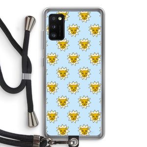Leeuwenkoppen: Samsung Galaxy A41 Transparant Hoesje met koord