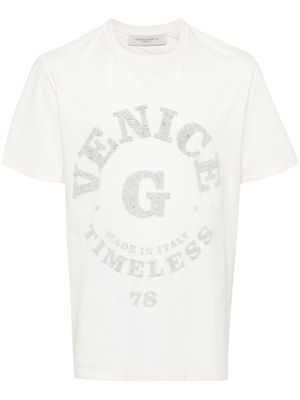 Golden Goose t-shirt en coton à logo imprimé - Tons neutres
