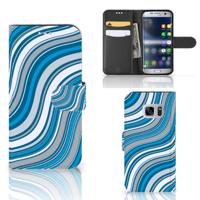Samsung Galaxy S7 | Telefoon Hoesje | Waves Blue Samsung Galaxy S7 | Telefoon Hoesje | Waves Blue