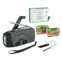 Fosco Noodpakket/Survival prep set - noodradio met handzwengel - vuurstarter set