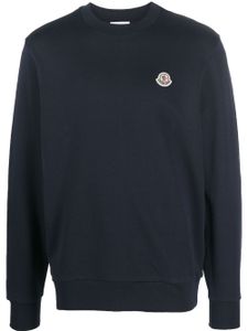 Moncler sweat à patch logo - Bleu