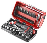 Facom doppendoos 12-kant met ratel met draaiend heft 1/4" - inch - R.360NANO-U112