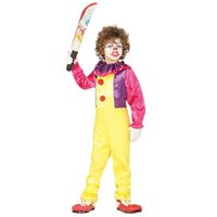 Horror clown Freak verkleed kostuum voor kinderen 7-9 jaar (122-134)  - - thumbnail