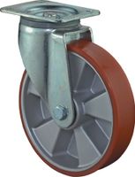 BS Rollen Zwenkwiel voor zware lasten | wiel-d. 125 mm draagvermogen 450 kg | gegoten polyurethaan | 135 mm 110 mm | 1 stuk - L600.B90.125
